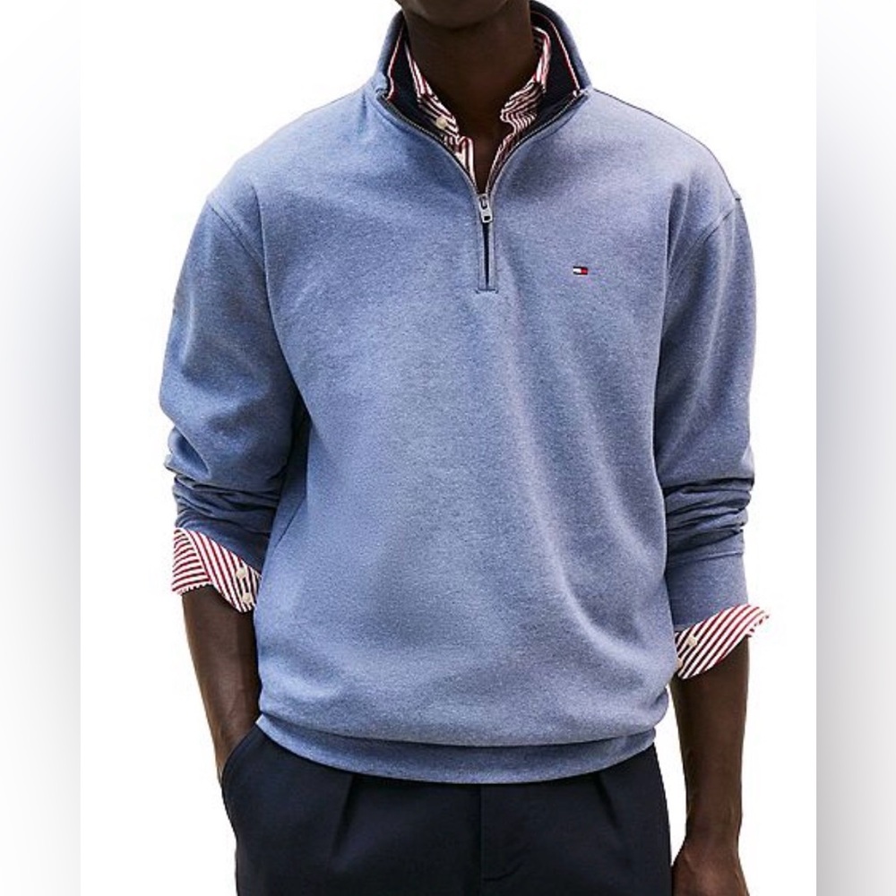 Tommy Hilfiger Men's Gray Zip-Up Sweater